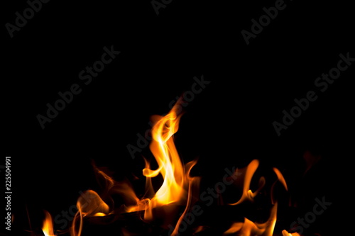 Abstract fire on black background   © yauhenka