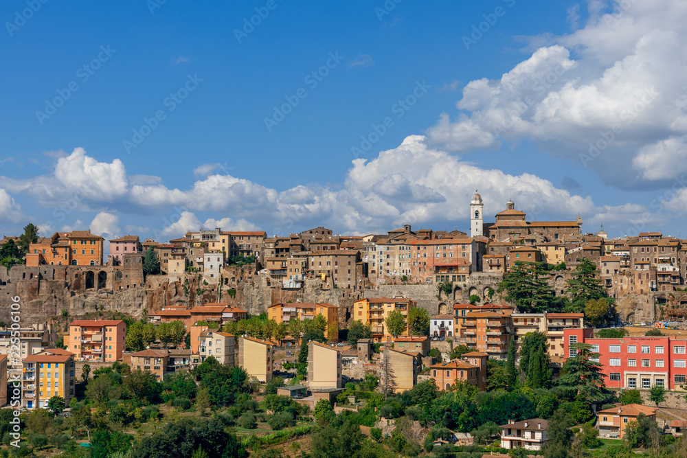 Beautiful panoramic view of the city of Orte in Umbria, Italy.