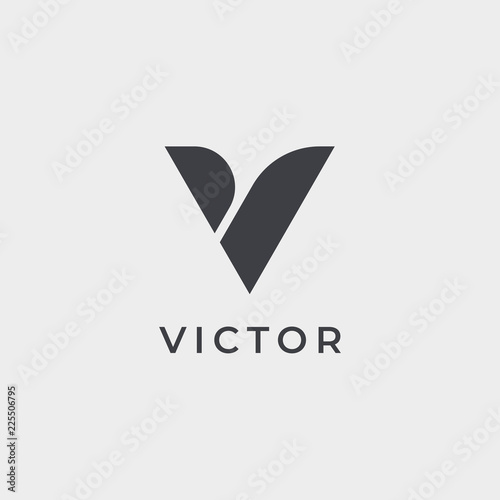 Premium letter V logo design. Luxury abstract victory logotype. Creative elegant vector monogram symbol.