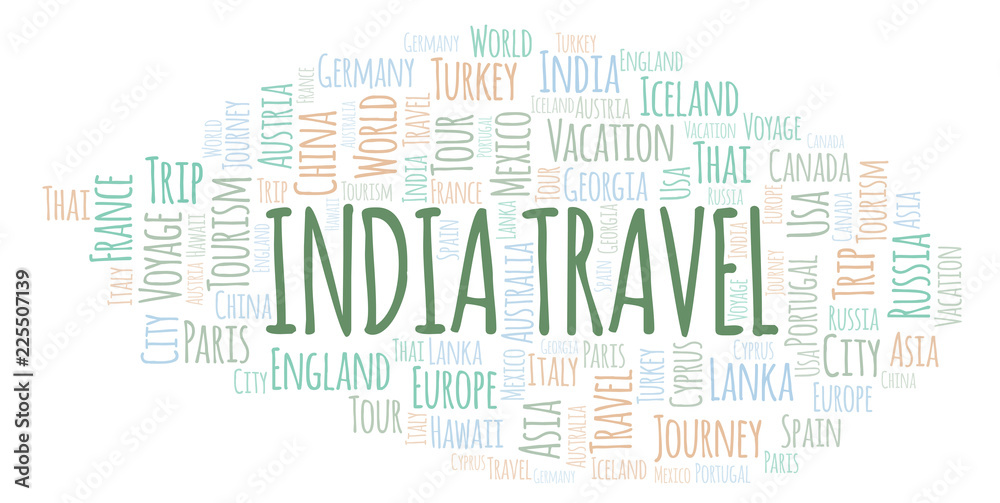 Fototapeta premium India Travel word cloud.