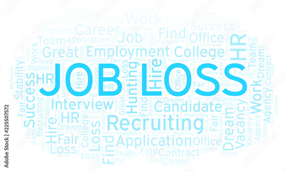 Obraz premium Job Loss word cloud.