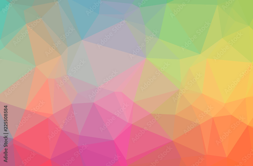 Obraz premium Illustration of beautiful orange low poly background.