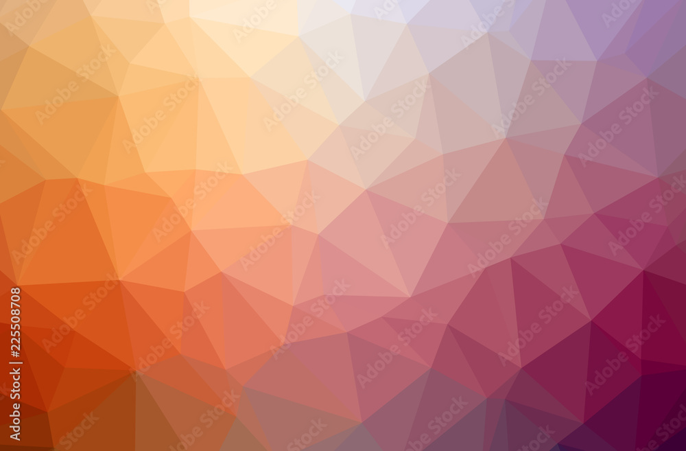 Fototapeta premium Illustration of beautiful orange low poly background.