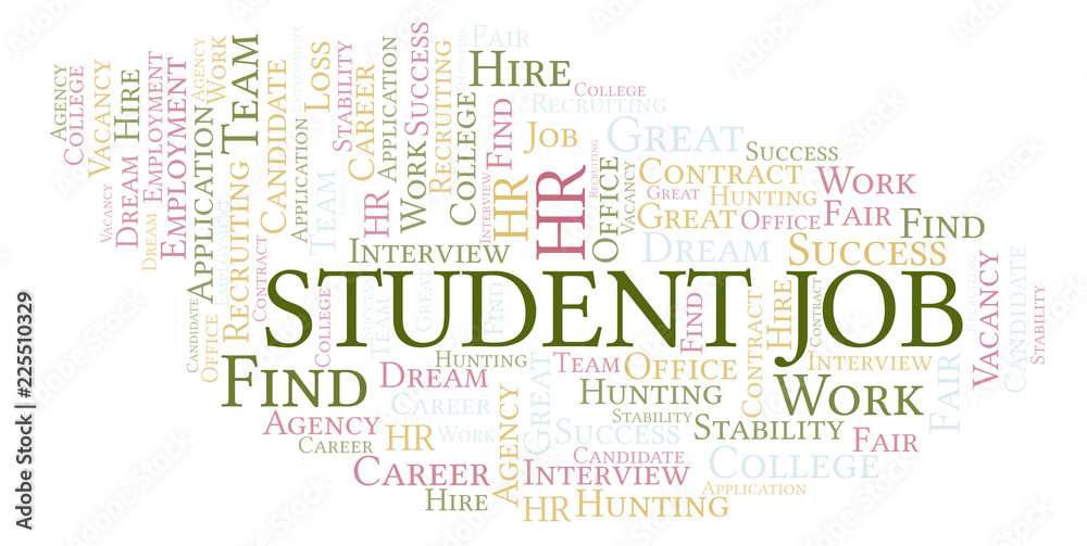 Student Job word cloud. Student Job word cloud.