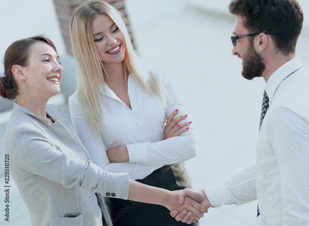 welcome and handshake of business partners welcome and handshake of business partners