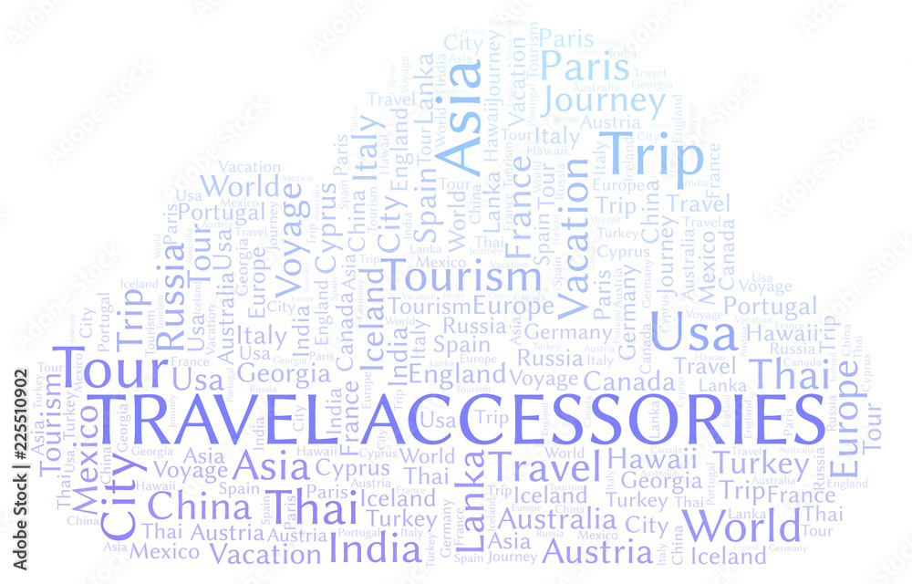 Travel Accessories word cloud.