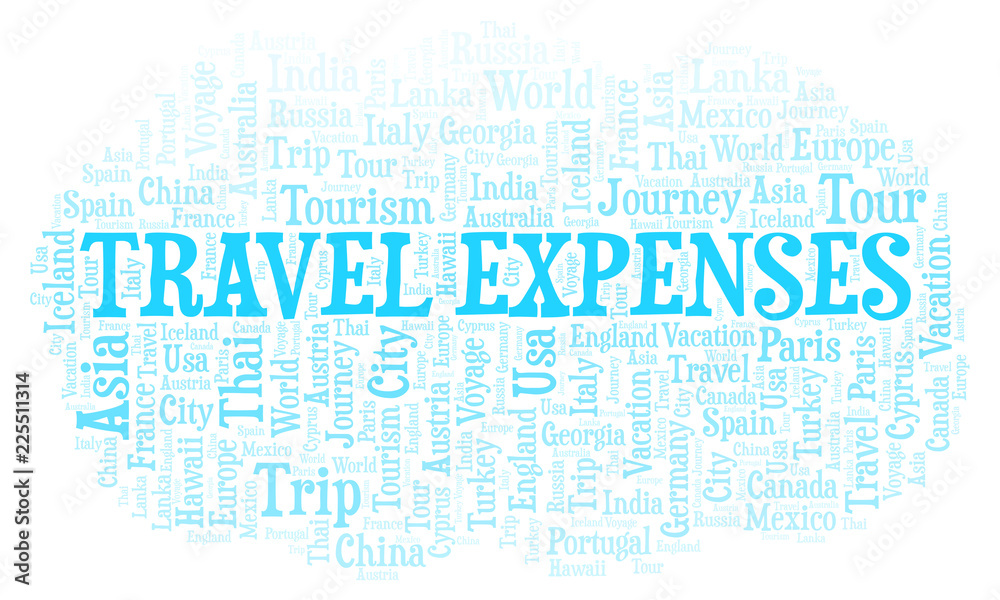Travel Expenses word cloud. Travel Expenses word cloud.