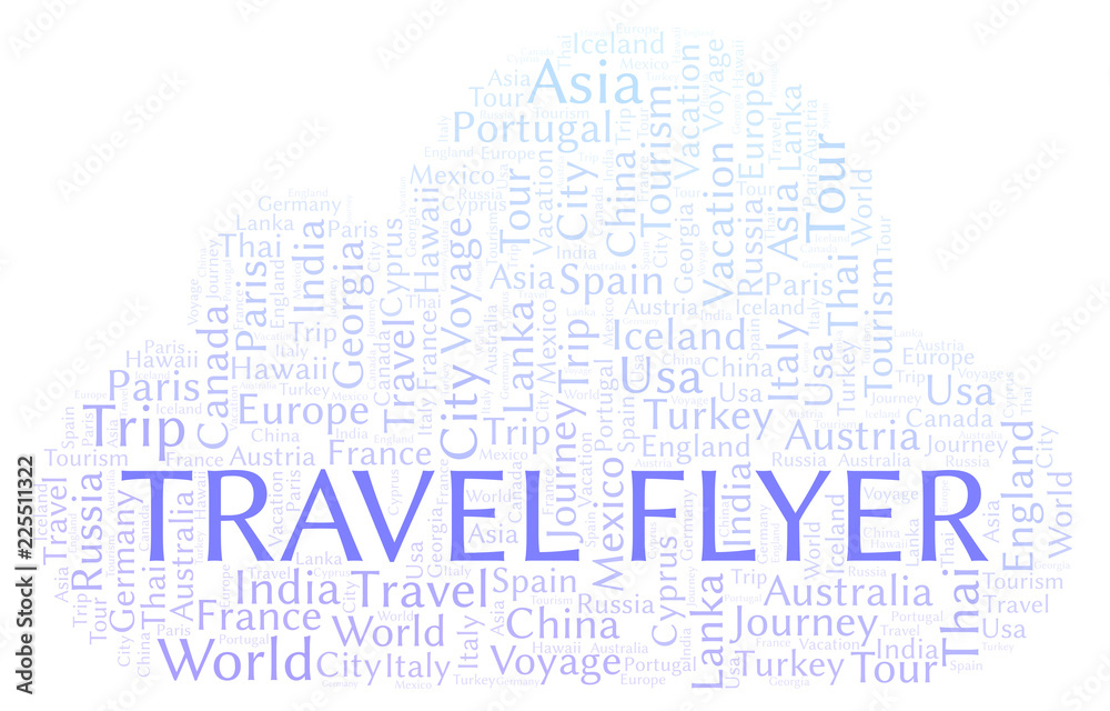 Obraz premium Travel Flyer word cloud.