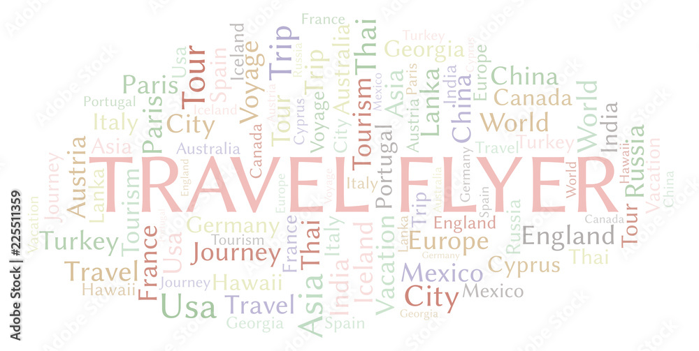 Fototapeta premium Travel Flyer word cloud.