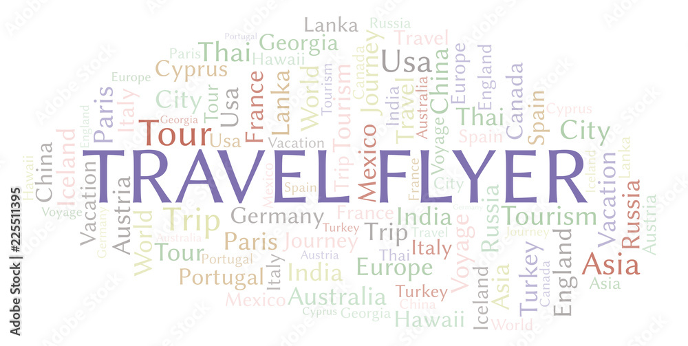 Obraz premium Travel Flyer word cloud.