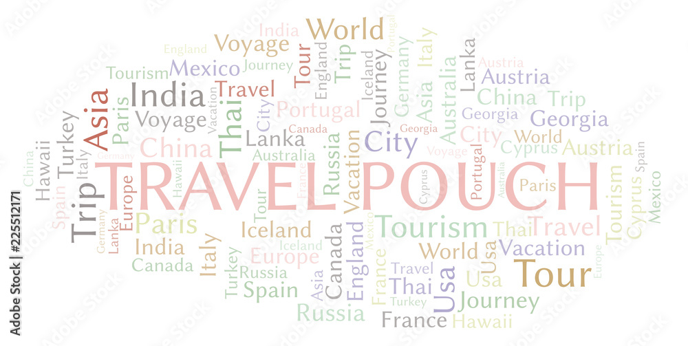 Travel Pouch word cloud. Travel Pouch word cloud.