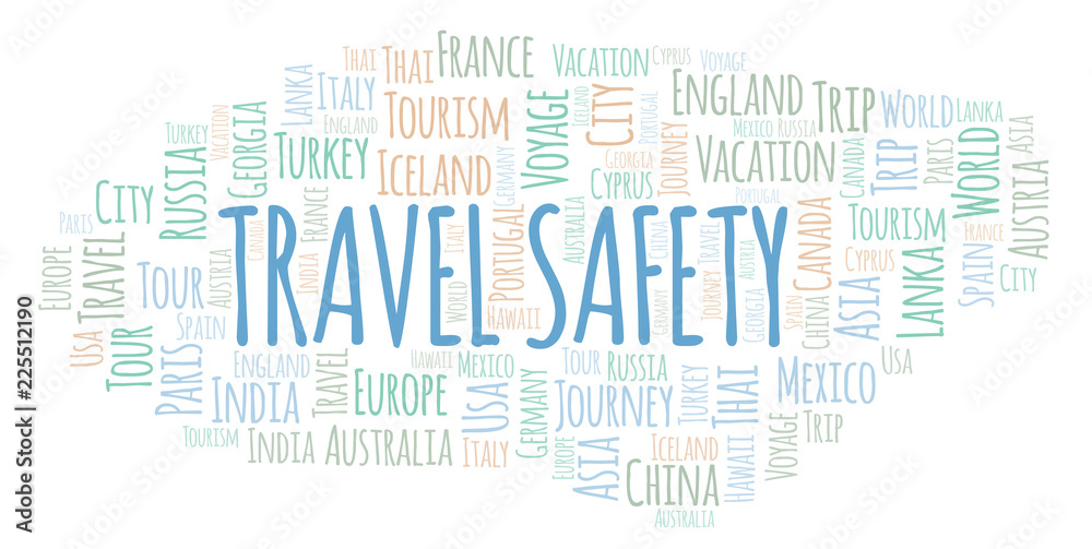 Obraz premium Travel Safety word cloud.