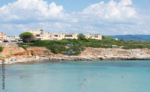 Clear Mediterranean sea near Punta Negra beach, Alghero, Sardinia, Italy
