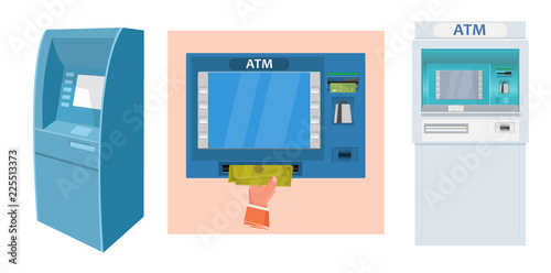 ATM machine giving money