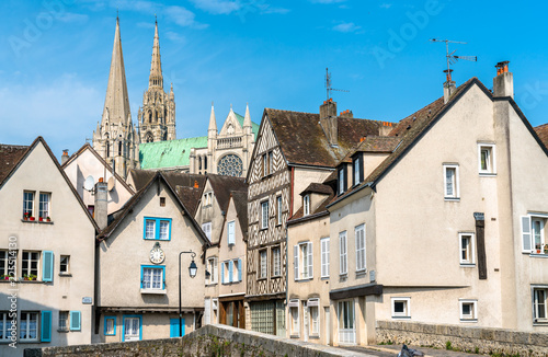 Historic buildings in Chartres, France