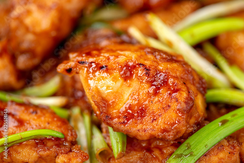 Φωτογραφία Delicious homemade stewed fish slices with scallion in wooden background, Taiwan