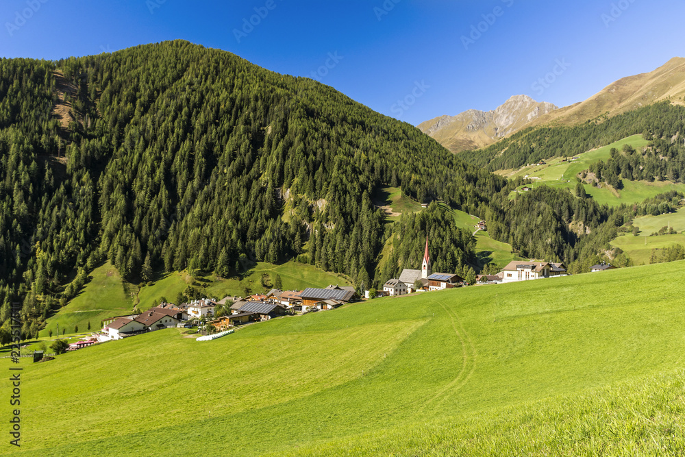 Lappago (Lappach) in Summer Time a beautiful and characteristic Alps Town situated in Valley Aurina