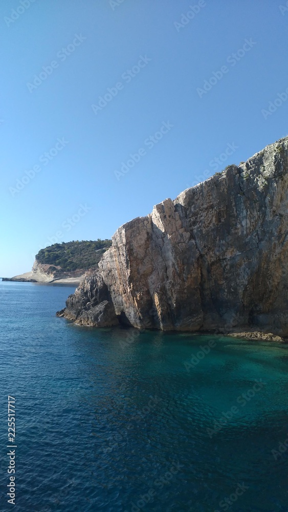 sea and rocks in Zakynthos