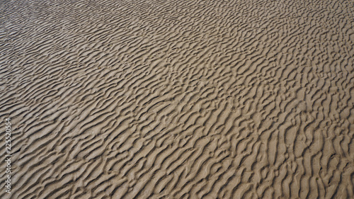 Ripple Waves Pattern on Sand created by the movement of the tide