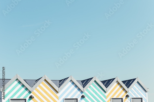 Top roof of the beach huts