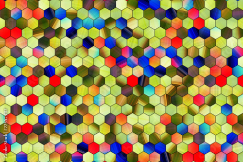 Hexagon strip colorful pattern  texture for design background.
