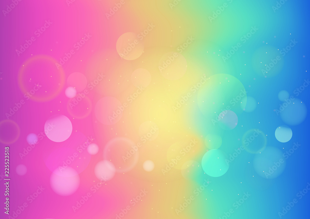 Fototapeta premium Vector illustration of pastel color abstract background with bokeh