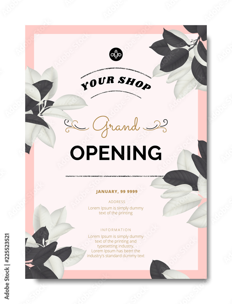Grand opening invitation sale card