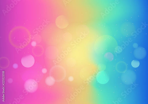 Vector illustration of pastel color abstract background with bokeh