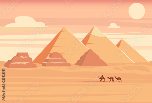 Pyramids in the desert