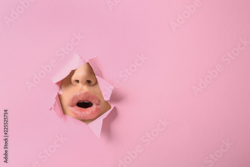 Lips of beautiful young wom...