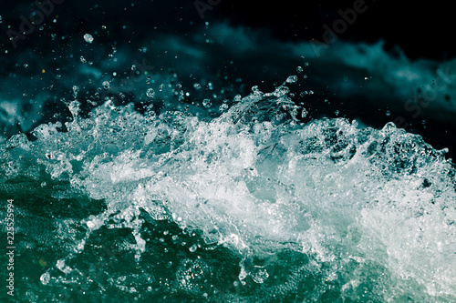 Stormy waves in the ocean as a background