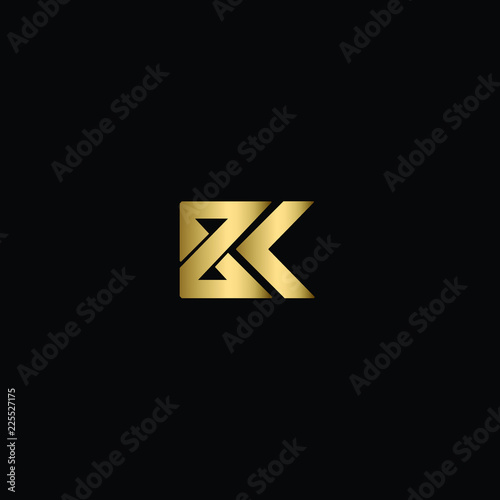 Free Download Modern Letter BK Logo Design in Vector Format - GFXLoad