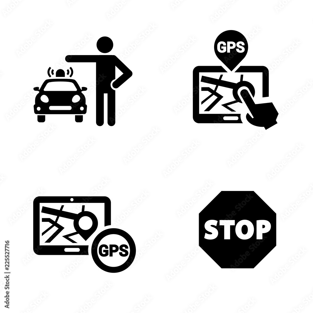 public spaces signals vector format icon set public spaces signals vector format icon set