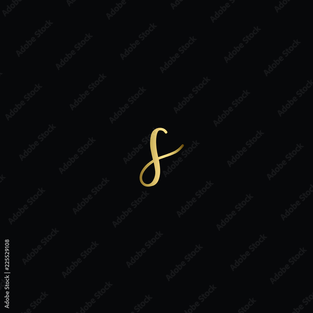 Luxury Hand Drawn Letter S Logo Design In Gold Color Luxury Hand Drawn Letter S Logo Design In Gold Color