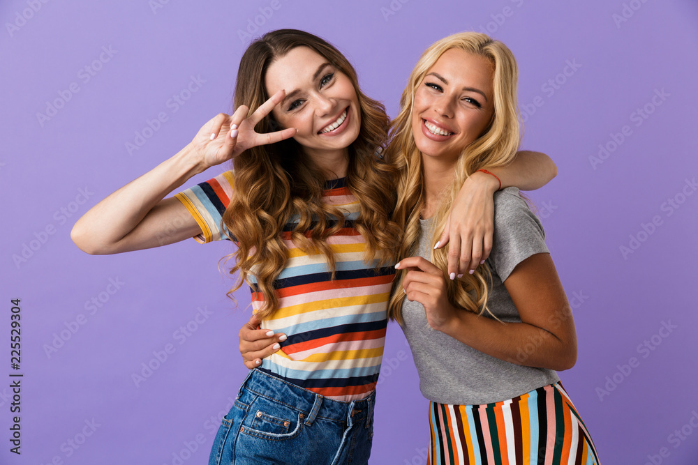 Two pretty young girls friends Two pretty young girls friends