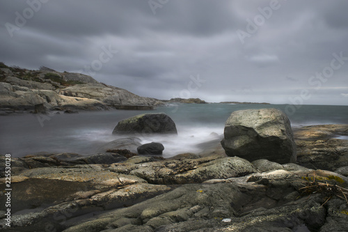 Autumn storm on the sea