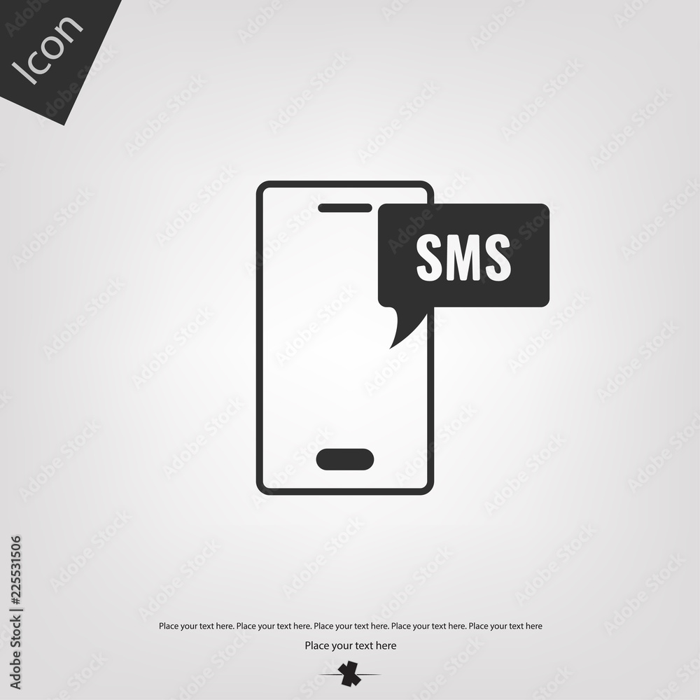 Smartphone sms icon Smartphone sms icon