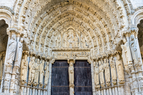 Details of Chartres Cathedral, UNESCO world heritage in France