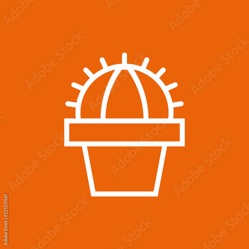 Kaktus - Icon, Symbol, Piktogramm, Bildmarke, grafisches Element - orange - Web, Druck - Vektor