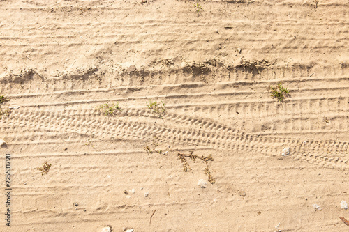 Bike trail on sand