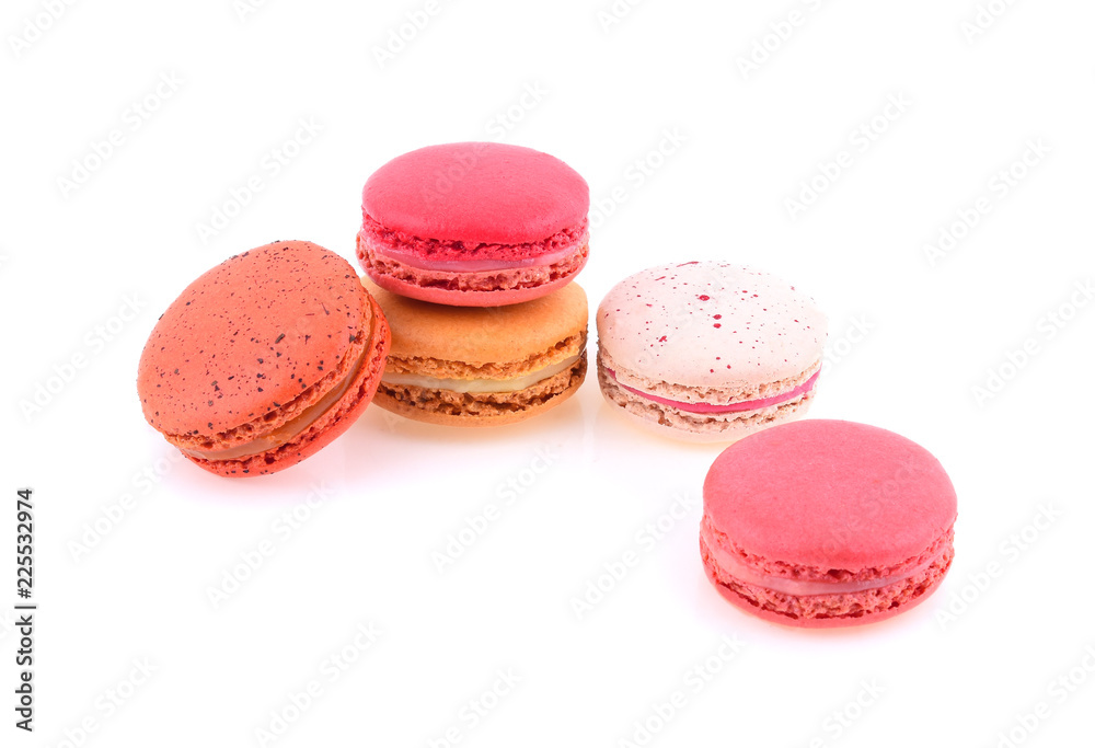 Macaroons isolated on white background