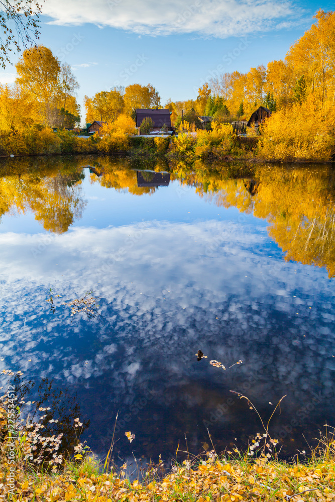 reflections in the autumn lake