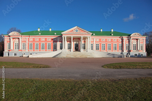 Palace of earl Sheremetjev in Kuskovo homestead  Russia  autumn