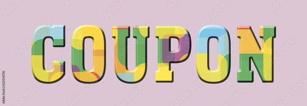 coupon Multicolor Banner Logo