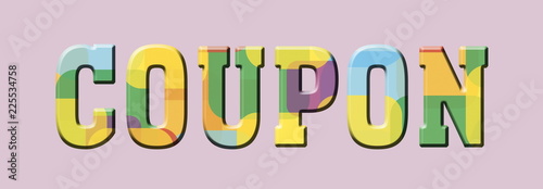 coupon Multicolor Banner Logo