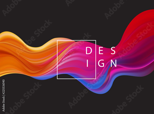 Abstract colorful vector background, color flow liquid wave for design brochure, website, flyer.