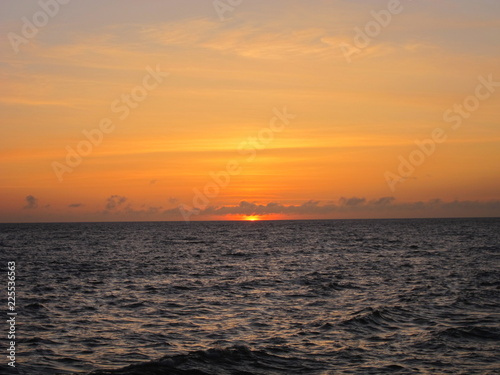                sunset sea          Okinawa Japan