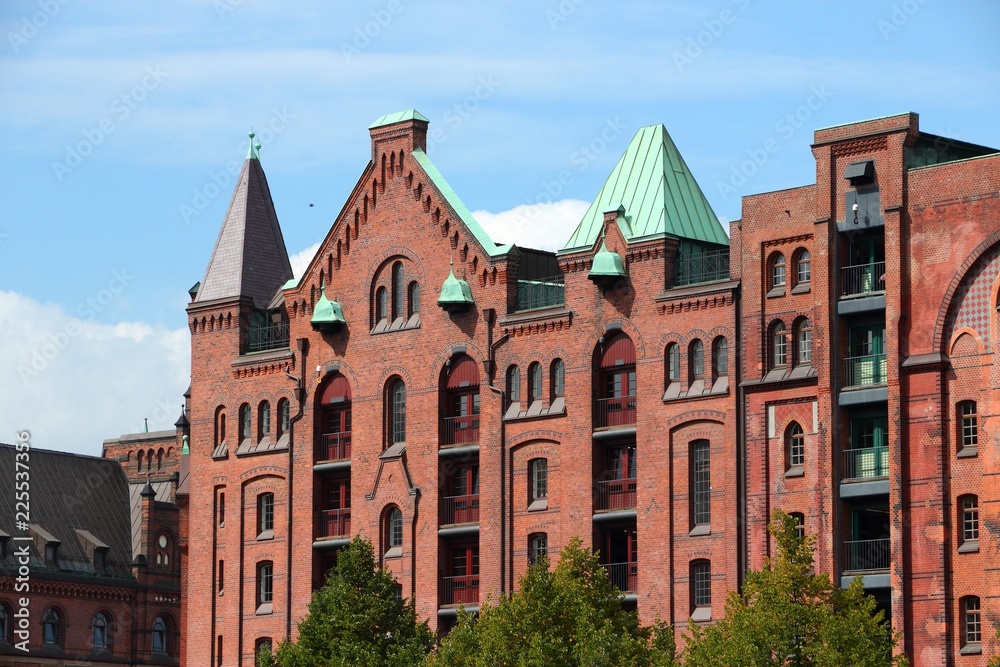 Fototapeta premium Hamburg industrial district