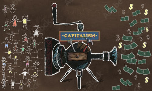 Capitalism Concept in Trendy Classic Style photo