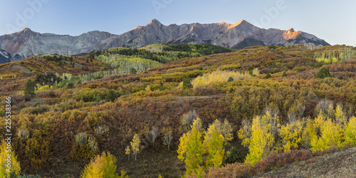 First Light on San Juan Peaks from the Dallas Divide